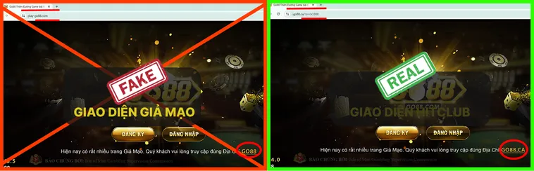 Cách Nhận Biết Nhà Cái Go88 Chính Thức Tránh Sập Bẫy Lừa Đảo